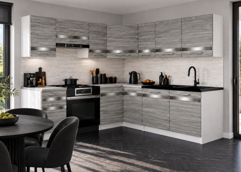 Meubles de cuisine Prestige 360 cm glamour wood avec plan de travail Fabricant TOR P Pablo/0/WT/GW1/0/C1/SL