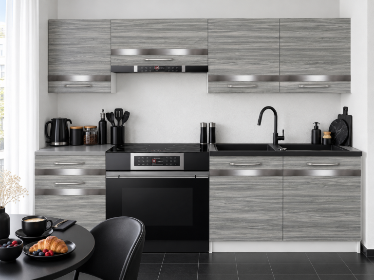 Meubles de cuisine Prestige 180 cm glamour wood sans plan de travail Fabricant TOR P Leonardo/0/WT/GW1/BB/C1/SL