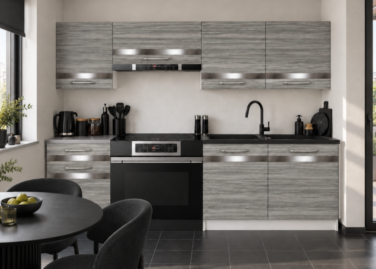 Meubles de cuisine Prestige 180 cm glamour wood sans plan de travail Fabricant TOR P Leonardo/0/WT/GW1/BB/C1/SL