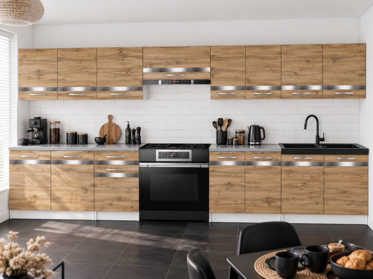 Meubles de cuisine Prestige 320 cm chêne wotan avec plan de travail Fabricant TOR P Vincent/0/WT/DW/0/C1/SL