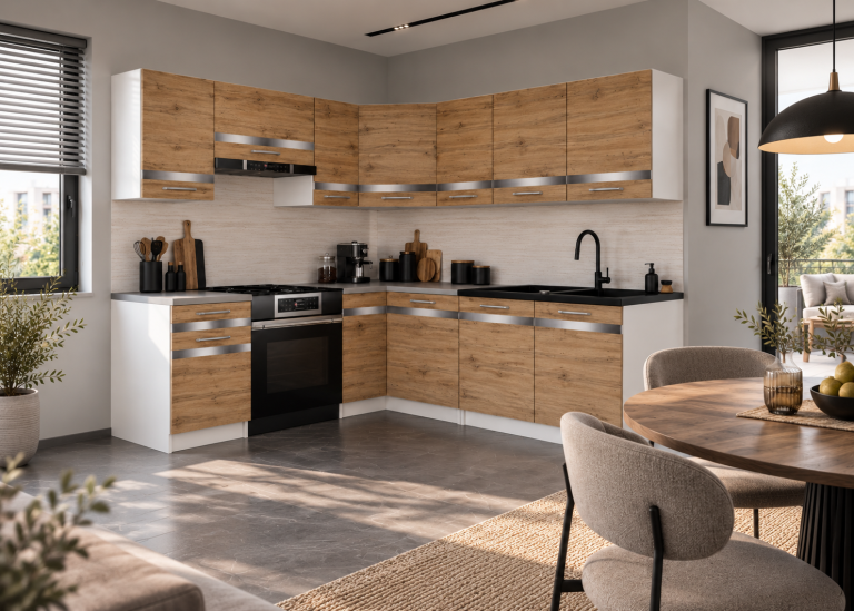 Meubles de cuisine Prestige 360 cm chêne wotan avec plan de travail Fabricant TOR P Pablo/0/WT/DW/0/C1/SL