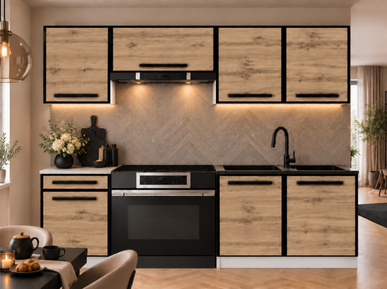 Meubles de cuisine Linea 180 cm chêne wotan sans plan de travail Fabricant TOR L Leonardo/0/WT/DW/BB/A1