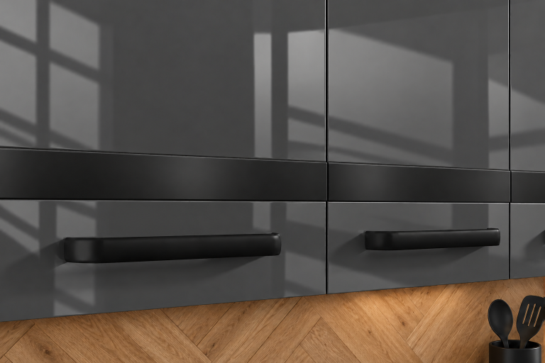 Meubles de cuisine Prestige 320 cm gris brillant avec plan de travail Fabricant INF P Vincent/0/WT/S/0/A1/CM
